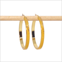 Boucles d'oreilles créoles colorées en cuir et paillettes