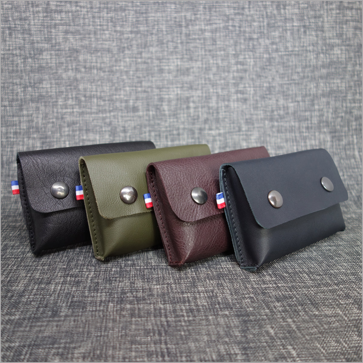 Black leather purse and card holder