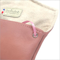 Glasses case in soft rosewood leather