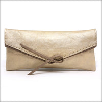 Soft glasses case in champagne gold coated cotton