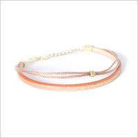 Bracelet réglable en cuir irisé pour femme