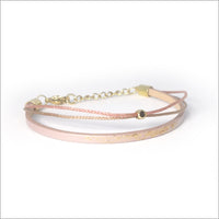 Bracelet réglable en cuir irisé pour femme