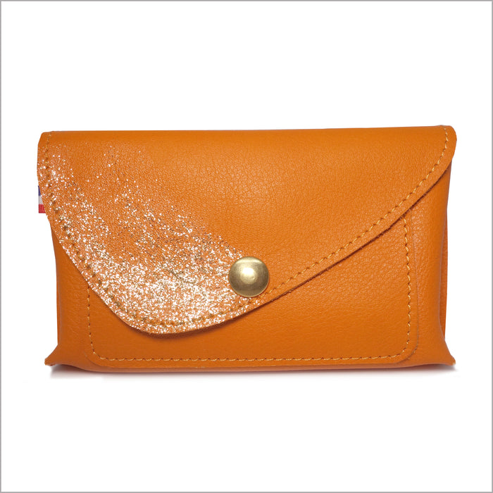 Little companion with 3 compartments golden yellow and nude