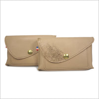 Little companion with 3 compartments golden yellow and nude