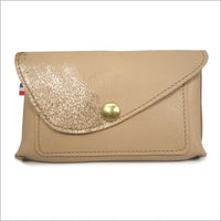 Little companion with 3 compartments golden yellow and nude