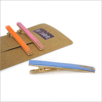 Barrettes pinces de cheveux en cuir et paillettes